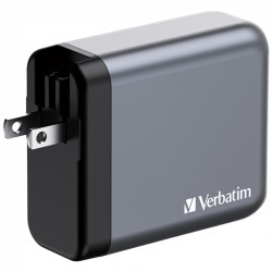 Verbatim 140W 4-Port (2xUSB-C PD 140W/1xUSB-C PD 20W/1xUSB-A QC 3.0) GaN EU/UK hálózati töltő (32203)
