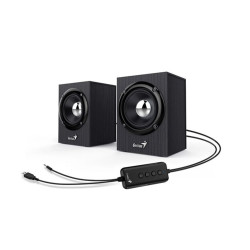 Genius SP-HF385BT Bluetooth Speaker Wood Black Gray
