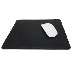 QUAZAR Wireless Mouse Pad - Egérpad bőrből, beépített vezeték nélküli Qi töltővel