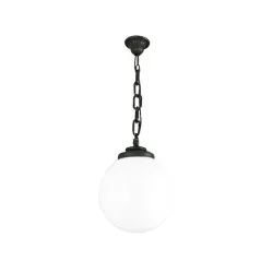 Fumagalli SICHEM/G250 E27 opál/fekete kültéri függeszték