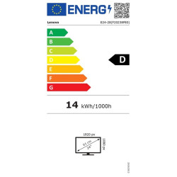 Lenovo ThinkVision E24-28 23.8" IPS LED monitor fekete