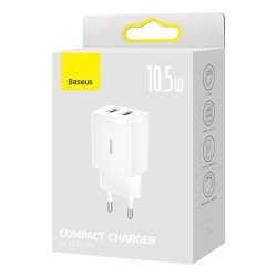 Baseus Compact töltő Quick Charger 10,5W White