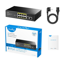 Cudy 8 portos PoE+ switch (FS1010P)