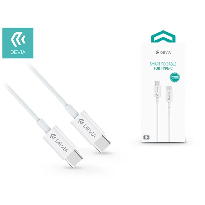 Devia USB Type-C - USB Type-C adat- és töltőkábel 1m fehér (ST325380) Devia USB Type-C - USB Type-C adat- és töltőkábel 1m fehér (ST325380)