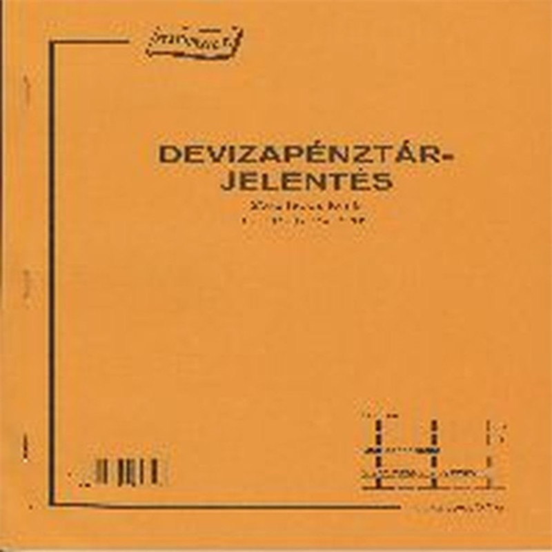C.318-123/V A4 25x2lapos álló "Deviza pénztárjelentés" nyomtatvány C.318-123/V A4 25x2lapos álló "Deviza pénztárjelentés" nyomtatvány