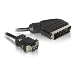 Delock SCART kimenet   VGA bemenet, video kábel (2 m)
