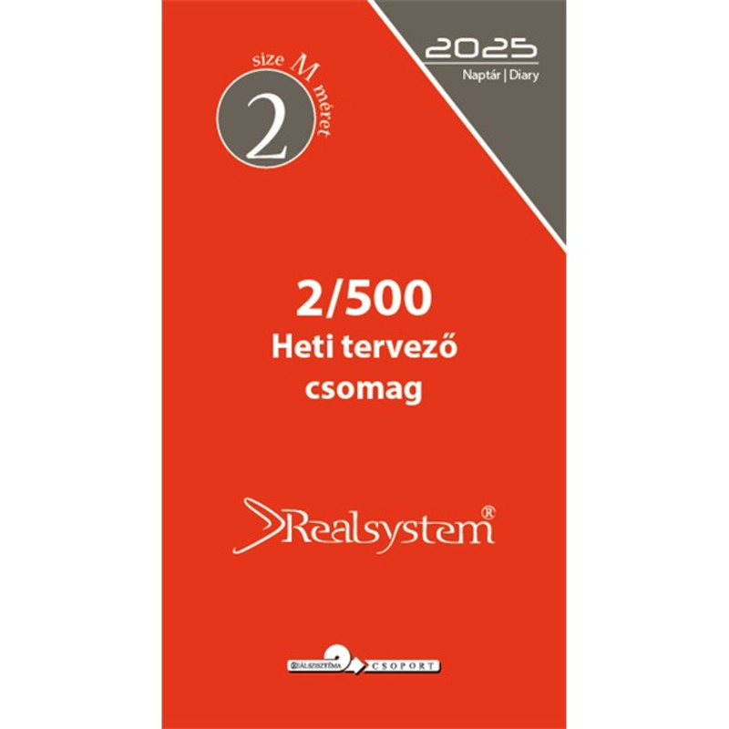 Realsystem 2/500 éves heti beosztású gyűrűs naptár kiegészítő Realsystem 2/500 éves heti beosztású gyűrűs naptár kiegészítő