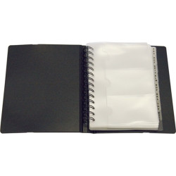 Exacompta 200x145mm 12 db-os fekete névjegykártyatartó