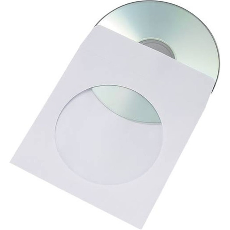 Öntapadó fehér CD/DVD papírtok Öntapadó fehér CD/DVD papírtok