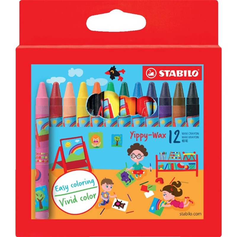 Stabilo Yippy-Wax 12db-os vegyes színű zsírkréta Stabilo Yippy-Wax 12db-os vegyes színű zsírkréta