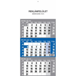 Realsystem 2022-es 6061 12lapos kék speditőrnaptár