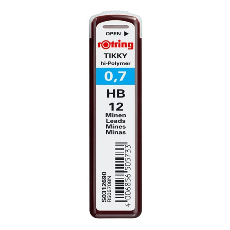 Rotring 0,7mm HB 12db-os nyomósirón betét Rotring 0,7mm HB 12db-os nyomósirón betét