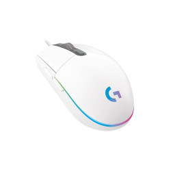 LOGITECH G203 LIGHTSYNC Corded Gaming Mouse - WHITE - USB