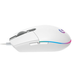 LOGITECH G203 LIGHTSYNC Corded Gaming Mouse - WHITE - USB
