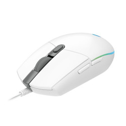 LOGITECH G203 LIGHTSYNC Corded Gaming Mouse - WHITE - USB