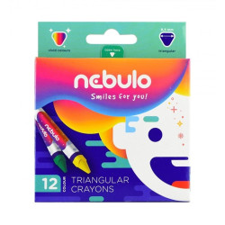 Nebuló háromszög zsírkréta készlet 12db (NZSK-TR-12)