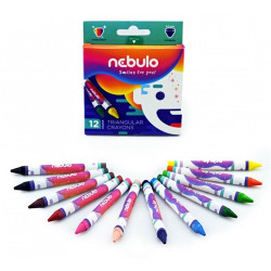 Nebuló háromszög zsírkréta készlet 12db (NZSK-TR-12)