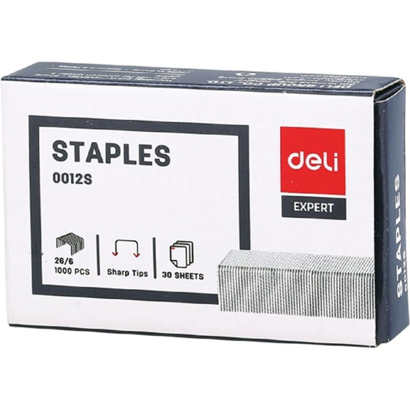 Deli Expert 26/6 1000db tűzőkapocs Deli Expert 26/6 1000db tűzőkapocs