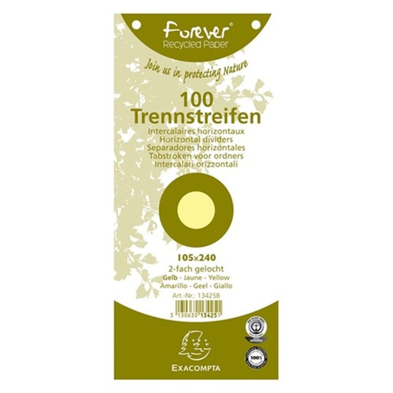 Exacompta 105x240mm 100db/cs sárga elválasztócsík Exacompta 105x240mm 100db/cs sárga elválasztócsík