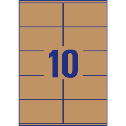 Avery L7108-25 105x57mm újrahasznosított barna kraft etikett