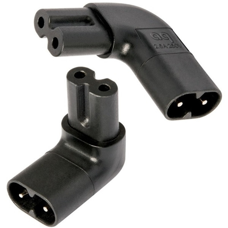 AudioQuest IEC90C7 C7/C8 90 fokos 2db-os tápcsatlakozó adapter készlet AudioQuest IEC90C7 C7/C8 90 fokos 2db-os tápcsatlakozó adapter készlet