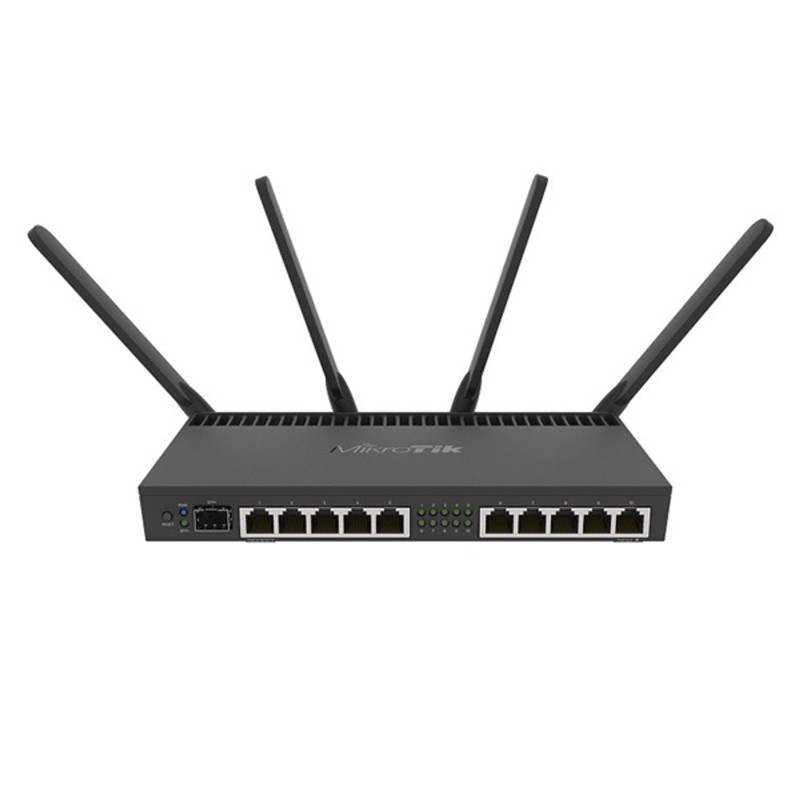 MikroTik 4011iGS asztali kivitel 2,4Ghz+5Ghz wifivel, 10x Gigabit RJ45, 1xSFP+ port, L5 MikroTik 4011iGS asztali kivitel 2,4Ghz+5Ghz wifivel, 10x Gigabit RJ45, 1xSFP+ port, L5