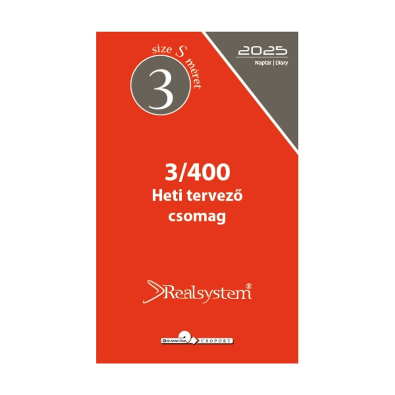 Realsystem 3/400 éves heti beosztású gyűrűs naptár kiegészítő Realsystem 3/400 éves heti beosztású gyűrűs naptár kiegészítő