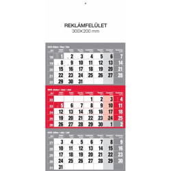 Realsystem 2022-es 6061 12lapos piros speditőrnaptár