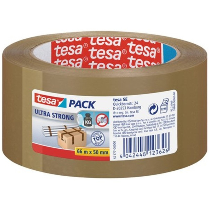Tesa 57177 50mmx66 m ultraerős barna csomagzáró szalag Tesa 57177 50mmx66 m ultraerős barna csomagzáró szalag