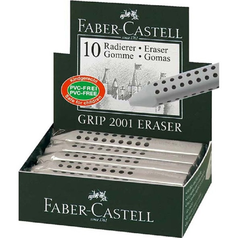 Faber-Castell Grip 2001 szürke radír Faber-Castell Grip 2001 szürke radír
