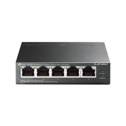 TP-LINK TL-SF1005LP 5-Port 10/100 Mbps Desktop Steel Case Switch with 4-Port PoE 41W PoE budget