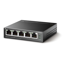 TP-LINK TL-SF1005LP 5-Port 10/100 Mbps Desktop Steel Case Switch with 4-Port PoE 41W PoE budget