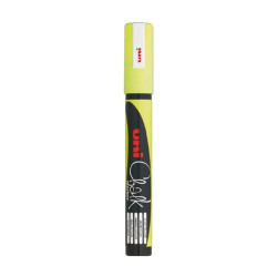 UNI Chalk Marker Pen PWE-5M Medium Bullet Tip - Fluorescent Yellow