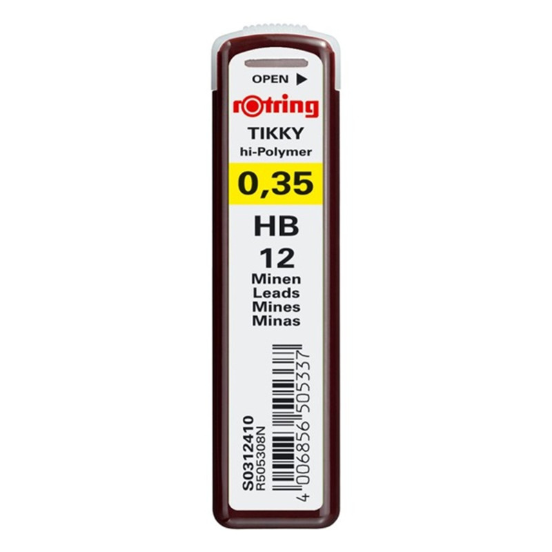 Rotring 0,35mm HB 12db-os nyomósirón betét Rotring 0,35mm HB 12db-os nyomósirón betét