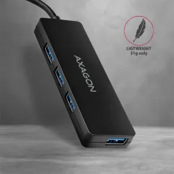 Axagon HUE-G1C 4-portos USB-C hub fekete