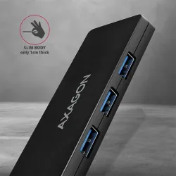 Axagon HUE-G1C 4-portos USB-C hub fekete
