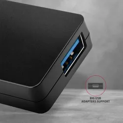 Axagon HUE-G1C 4-portos USB-C hub fekete