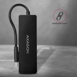 Axagon HUE-G1C 4-portos USB-C hub fekete