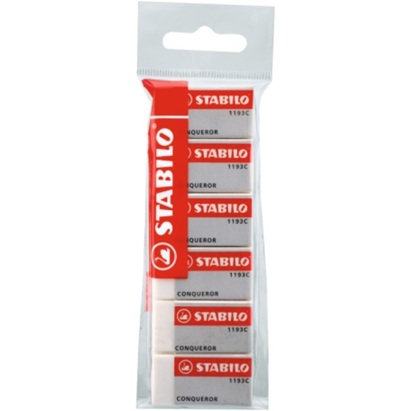 Stabilo Conqueror 6db/csomag radír Stabilo Conqueror 6db/csomag radír