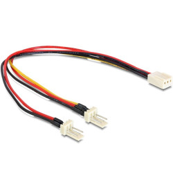 KAB Delock 89343 molex 3pin anya/2 xmolex 3pin apa ventilátor kábel - 0,2m