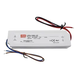Mean Well LPV-100-12 LED transzformátor Állandó feszültségű 102 W 0 - 8.5 A 12 V/DC Fényerő-szabályozó nélkül, Túlterhelés elleni ...