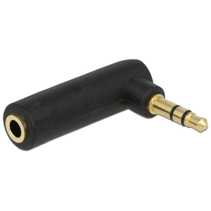 Delock 65364 3 pólusú Jack 3,5mm apa - anya hajlított hosszabbító adapter Delock 65364 3 pólusú Jack 3,5mm apa - anya hajlított hosszabbító adapter