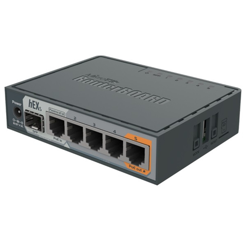Mikrotik RouterBoard hEX S RB760iGS L4 256MB 5x GbE port 1x GbE SFP router Mikrotik RouterBoard hEX S RB760iGS L4 256MB 5x GbE port 1x GbE SFP router