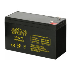 HS12-7 12V/7Ah zárt gondozásmentes AGM akkumulátor Honnor Security