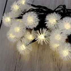 IRIS Zúzmara alakú 3cm/5m/IPX3 szabványos/meleg fehér/20db LED-es/napelemes fénydekoráció  (315-01)