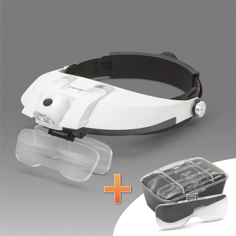 Handy 10794A dupla lencsével LED-es fejpántos nagyító Handy 10794A dupla lencsével LED-es fejpántos nagyító