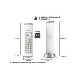 Panasonic KX-TGK210PDW DECT hívóazonosítós telefon fehér
