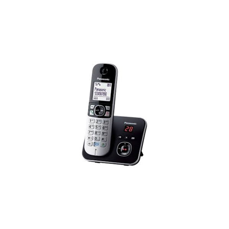 Panasonic KX-TG6821PDB DECT fehér háttérvil. kihang. üzenetrögzítős hívóazonosítós fekete telefon Panasonic KX-TG6821PDB DECT fehér háttérvil. kihang. üzenetrögzítős hívóazonosítós fekete telefon