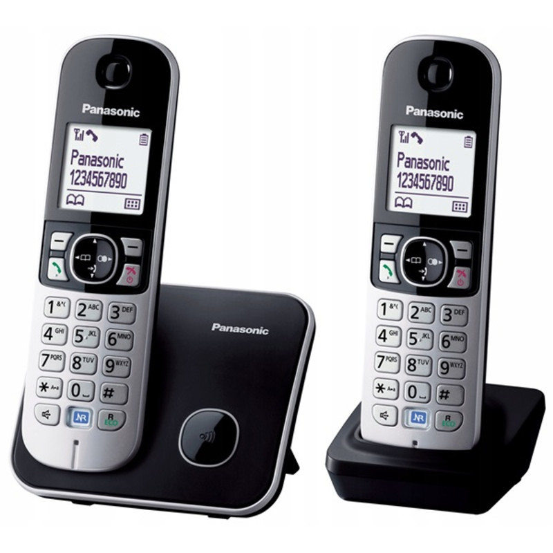 Panasonic KX-TG6812PDB Duo DECT telefon fekete Panasonic KX-TG6812PDB Duo DECT telefon fekete