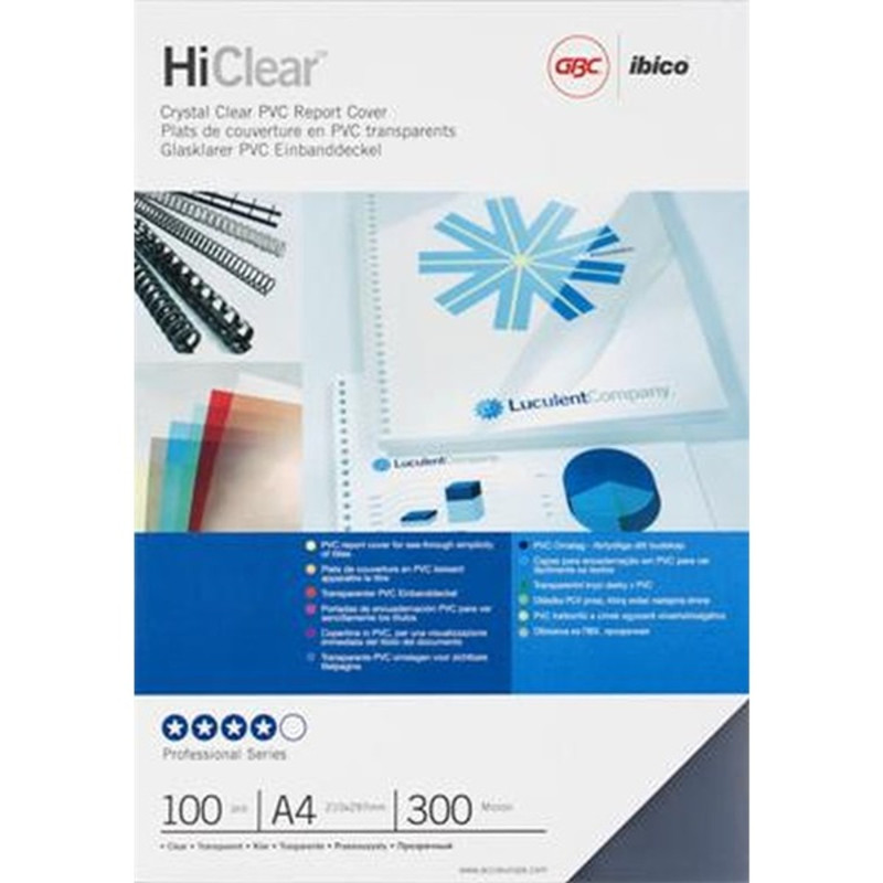 GBC A4 300mic 100db-os víztiszta előlap GBC A4 300mic 100db-os víztiszta előlap